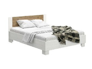 Manželská postel 160 cm Marlon (borovice anderson + dub) (s roštem)