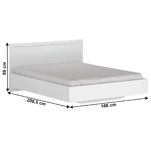 Manželská postel 160 cm Lafer (bílá)