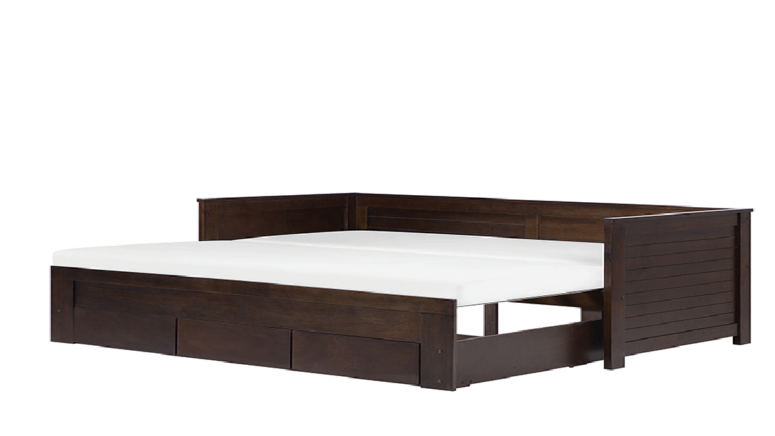 Rozkládací postel 91 cm CAJUN (s roštem) (hnědá) *výprodej