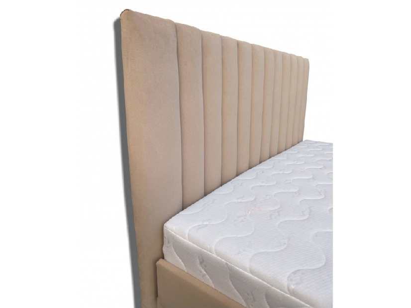 Manželská postel 120 cm Peissa (béžová) (bez matrace) (s roštem dřevěným laťkovým) *výprodej