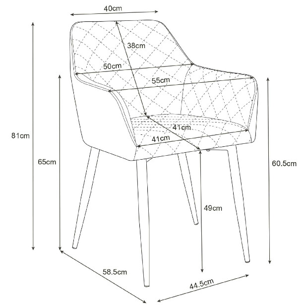 Konferenční židle Sunanda (šedá) (2ks)