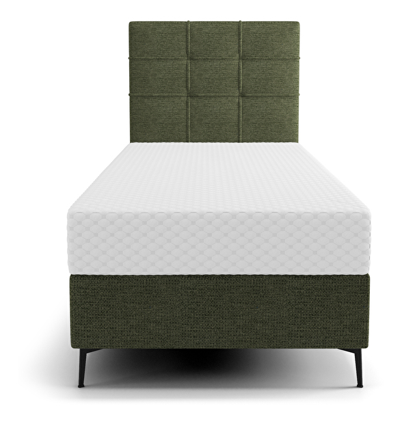 Jednolůžková postel 80 cm Infernus Bonell (tmavě zelená) (s roštem, s úl. prostorem)