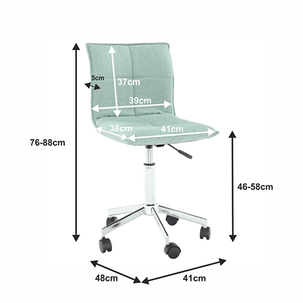 Kancelářská židle Apavu (mentolová)
