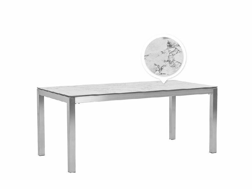 Zahradní stůl GROSSO (šedá + stříbrná) (pro 8 osob)