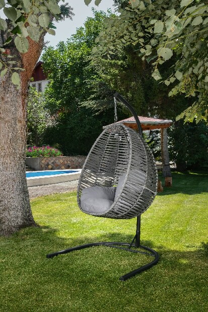 Zahradní houpací židle Finnikin (šedá)