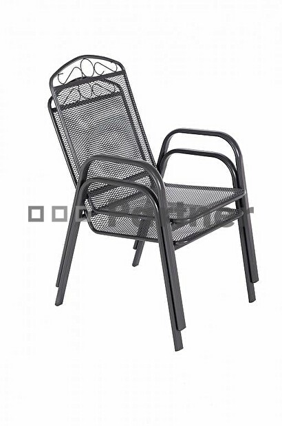 Zahradní židle Grey černá (kov)