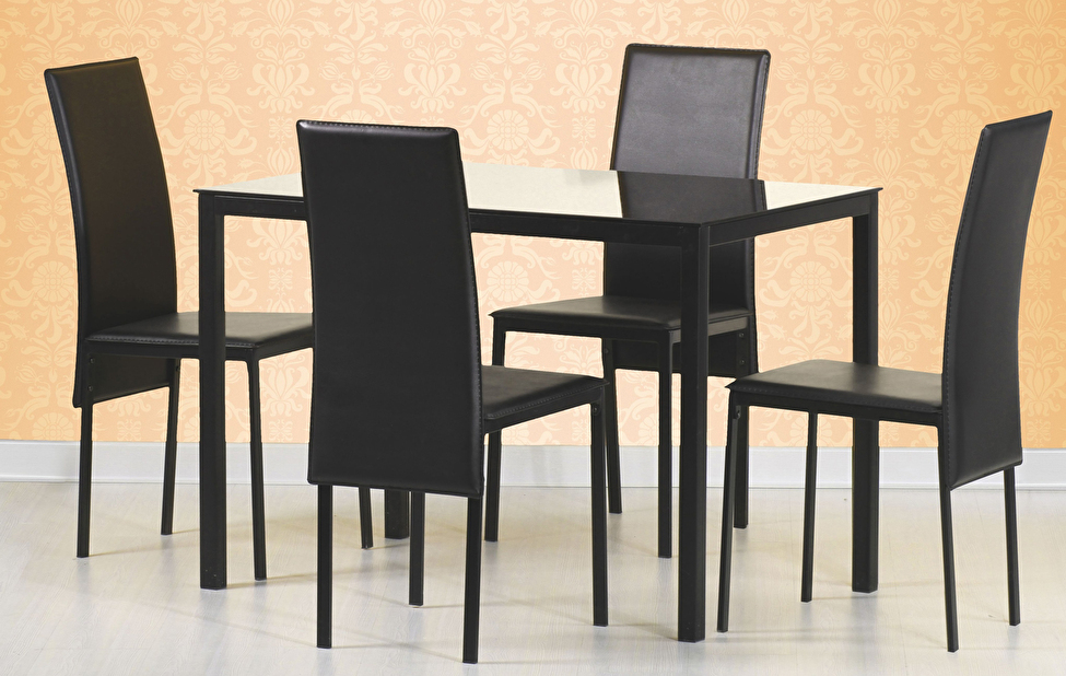 Jídelní stůl FIDEL černá (pro 4 osoby)