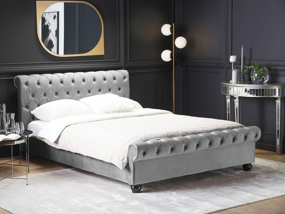 Manželská postel 140 cm ARCHON (s roštem) (šedá)