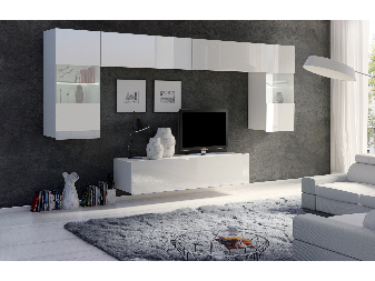Obývací stěna Calabria C2 (bílá) (bez osvětlení)