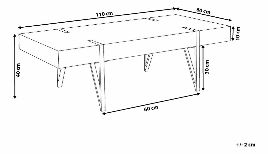 Konferenční stolek Aden (světlé dřevo)