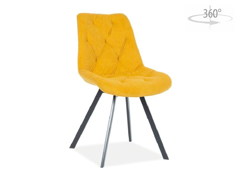 Jídelní židle Vennie (žlutá + černá)