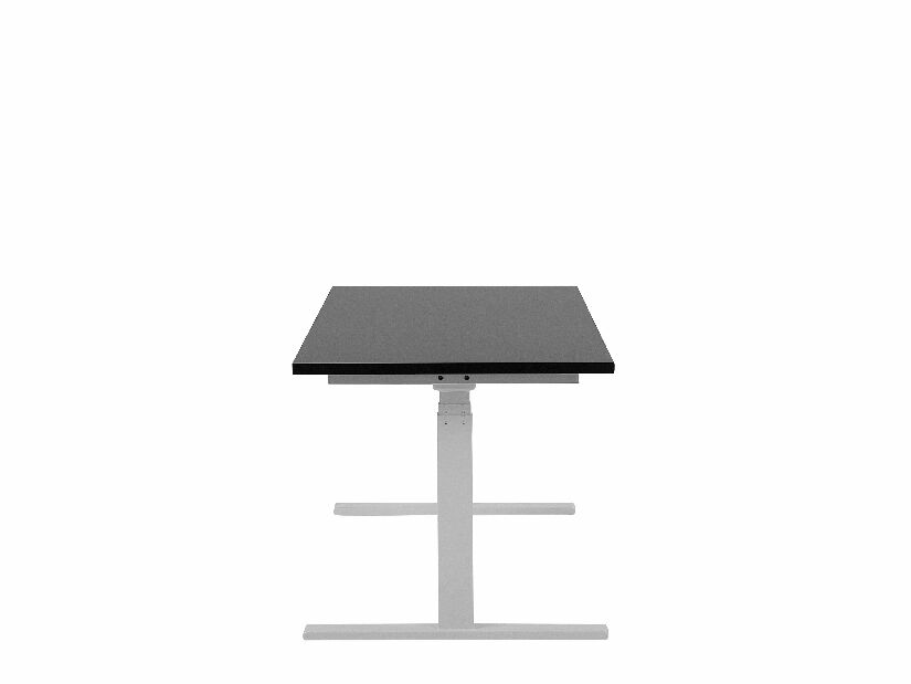 Psací stůl UPPER II (130 x 72 cm) (MDF) (černá + bílá) (manuálně nastavitelný)