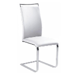 Jídelní židle Berion (bílá + chrom)