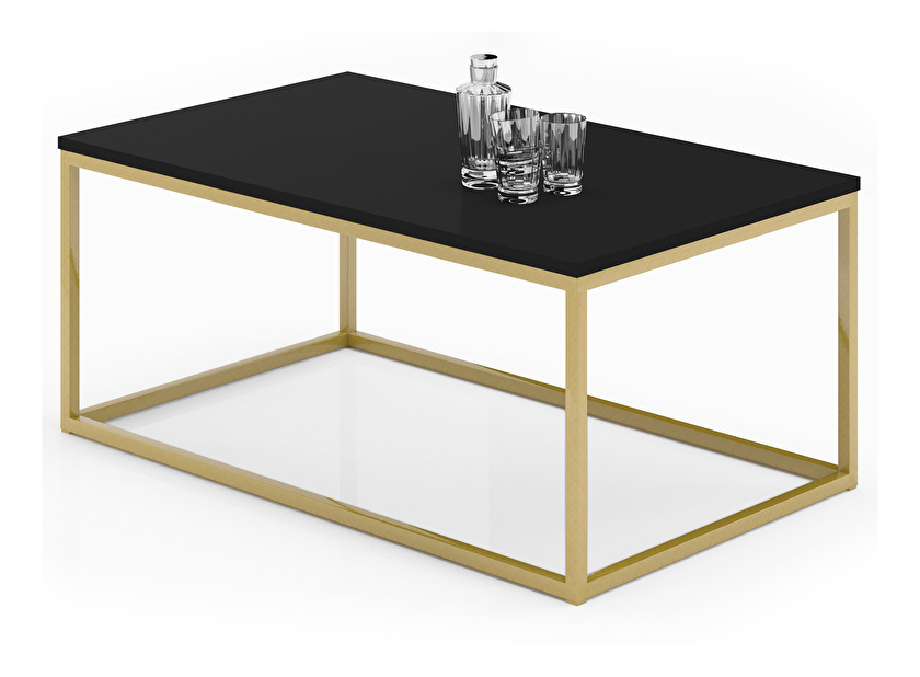 Konferenční stolek Namira (zlatá + černá)