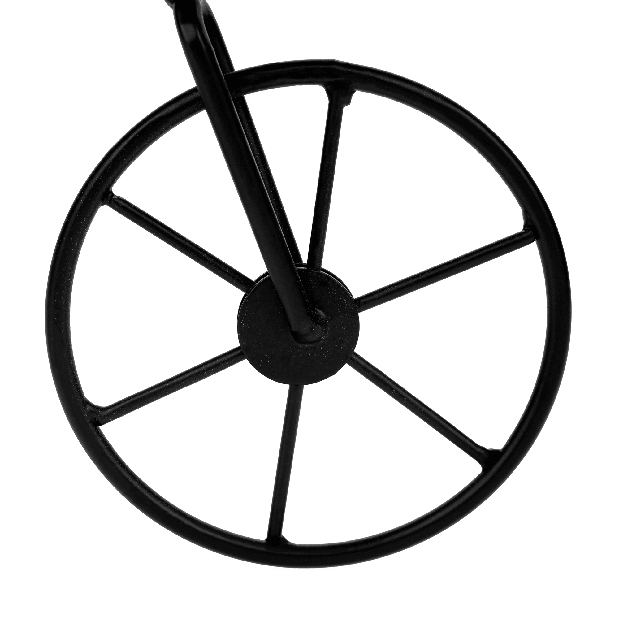 Retro květináč ve tvaru kola Esca (bordová + černá)