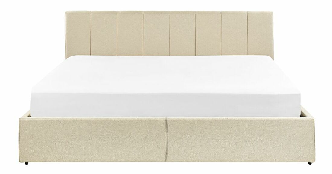 Manželská postel 180 cm Dabria (béžová) (s roštem) (s úl. prostorem)