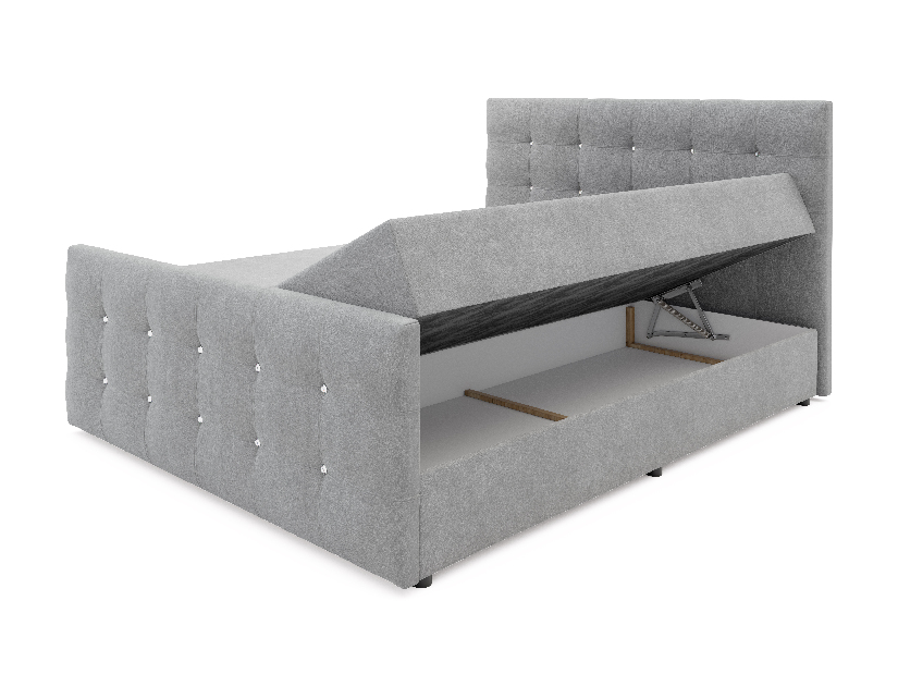 Manželská postel 180 cm Futura Kloe (s matrací a roštem) (šedá)
