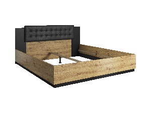 Manželská postel 160 cm Signat Typ 31 (černá + dub artisan