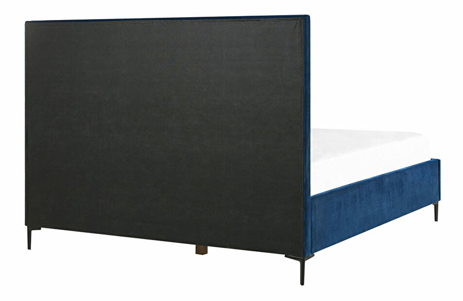 Manželská postel 140x200 cm Sanaza (námořnická modrá) (s úložným prostorem)