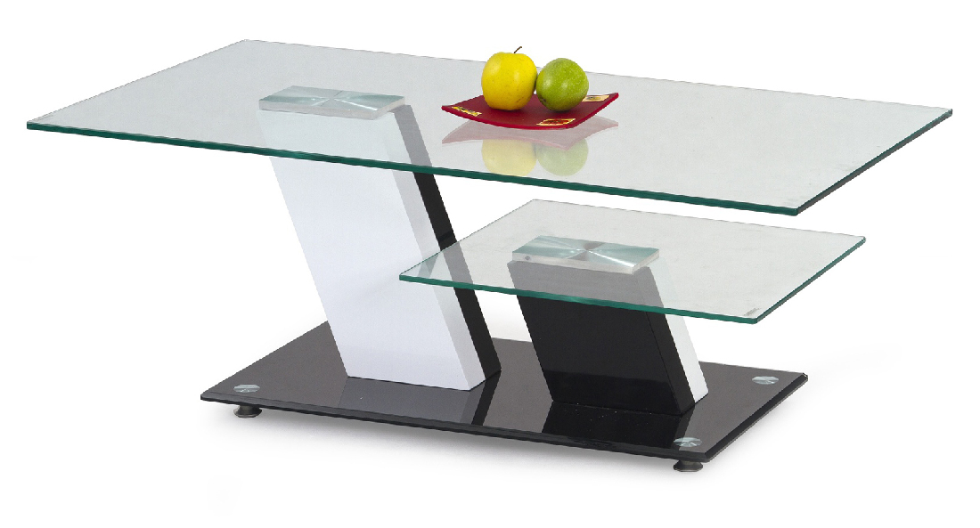Konferenční stolek Sarai (bílá + černá)