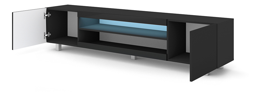 TV stolek/skříňka Katty (černá) (LED)