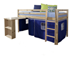 Dětská postel s PC stolkem 90 cm Alzaria (modrá)