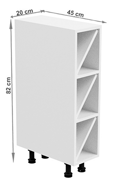 Dolní kuchyňská skříňka D20W Aurellia (lesk bílý)