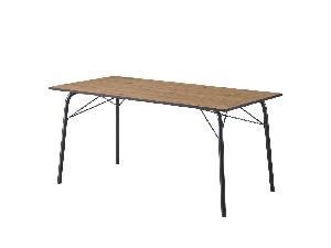 Jídelní stůl 160 MALAK (dub artisan + černá) (pro 6-8 osob)