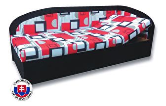 Jednolůžková postel (válenda) 90 cm Kamila (Černá 39 + Otawa 1a) (P) *výprodej