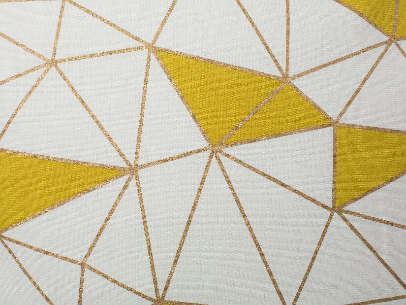 Polštář Clariana (bílá) (zlaté trojúhelníky)