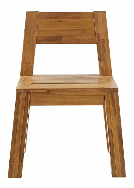 Set 4 ks zahradních židlí Livza (světlé dřevo)