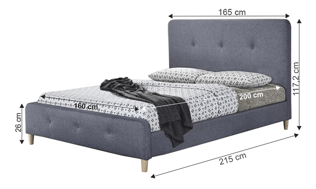 Manželská postel 160 cm Cleome (s roštom)