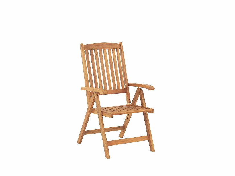 Set 6 ks. zahradních židlí Jakarta (světlé dřevo) (s polštáři)