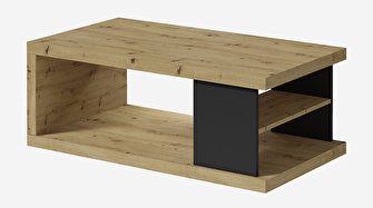 Konferenční stolek Lea (dub artisan + černá matná)