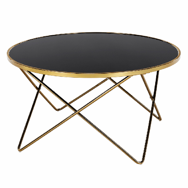 Konferenční stolek Rose (zlatá + černá)