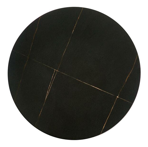 Příruční stolek Verdi (černý mramor + černá)