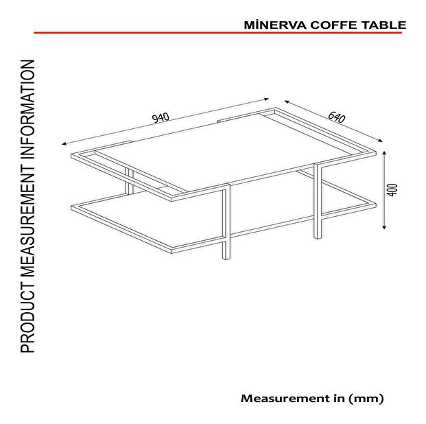 Konferenční stolek Mistral (ořech + černá)