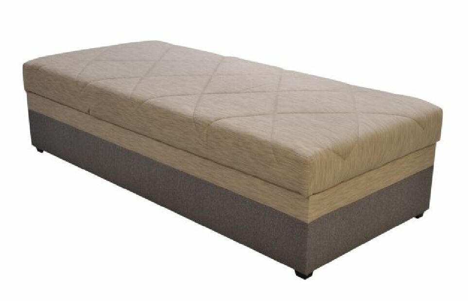 Jednolůžková postel 90 cm Blanář Evelína (tmavě hnědá) (s roštem a matrací Alena)