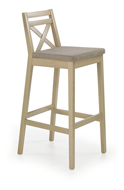 Barová židle Borys (dub sonoma + hnědá)