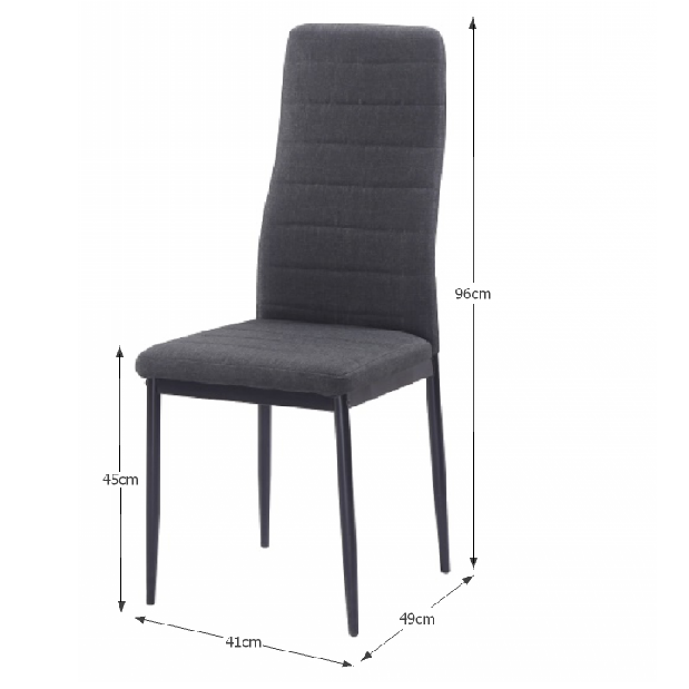 Jídelní židle Coleta nova (tmavě šedá + černá)