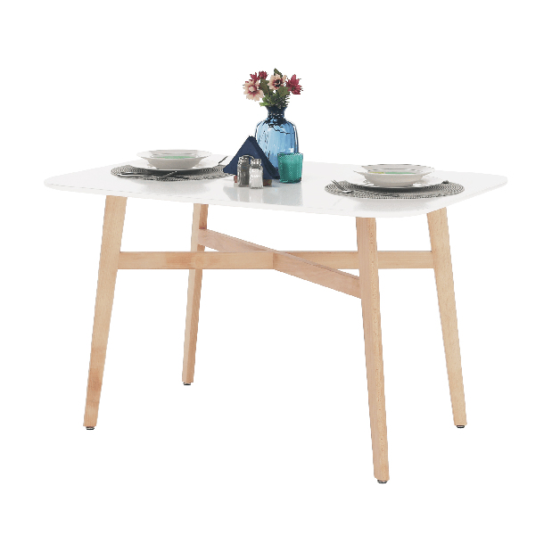 Jídelní stůl Calvin (pro 4 osoby) (bílá)