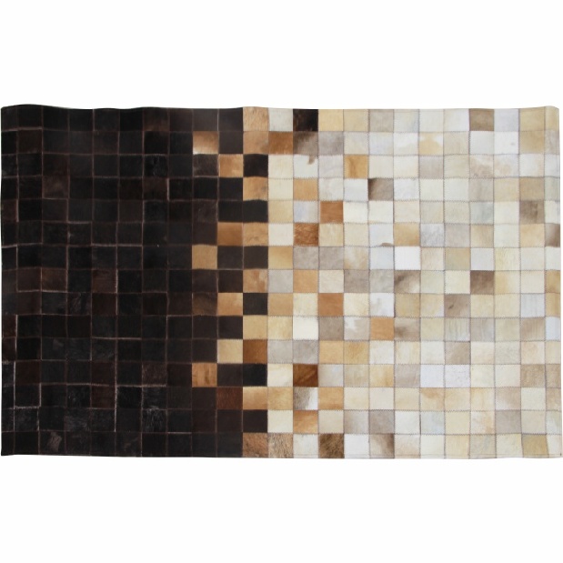 Kožený koberec 200x300 cm Kazuko TYP 07 (hovězí kůže + vzor patchwork)