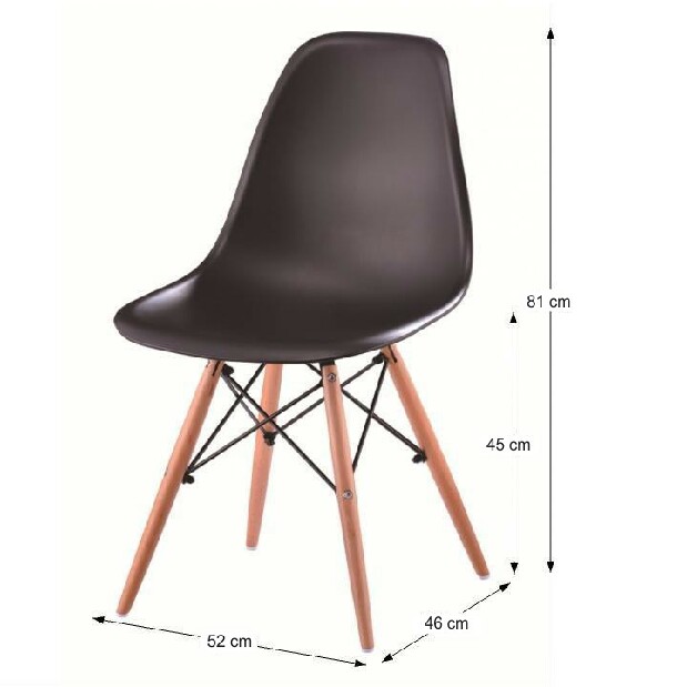 Jídelní židle Cisi New (černá)