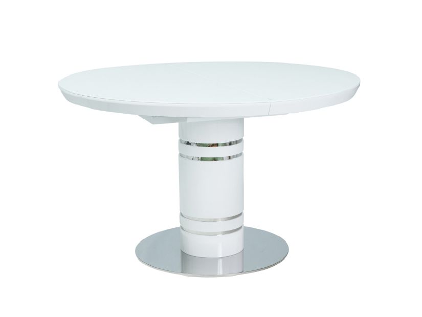 Rozkládací jídelní stůl 120-160 cm Susie (bílá + bílá) (pro 4 až 6 osob) *výprodej