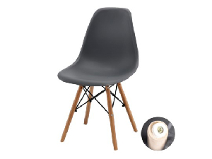 Jídelní židle Molly (šedá + přírodní) *výprodej