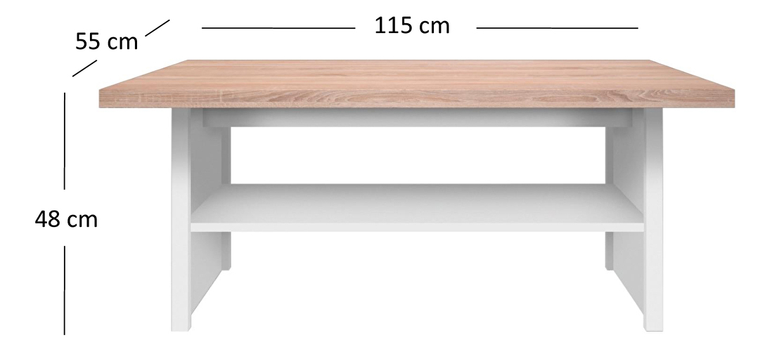 Konferenční stolek Tianna (bílá)