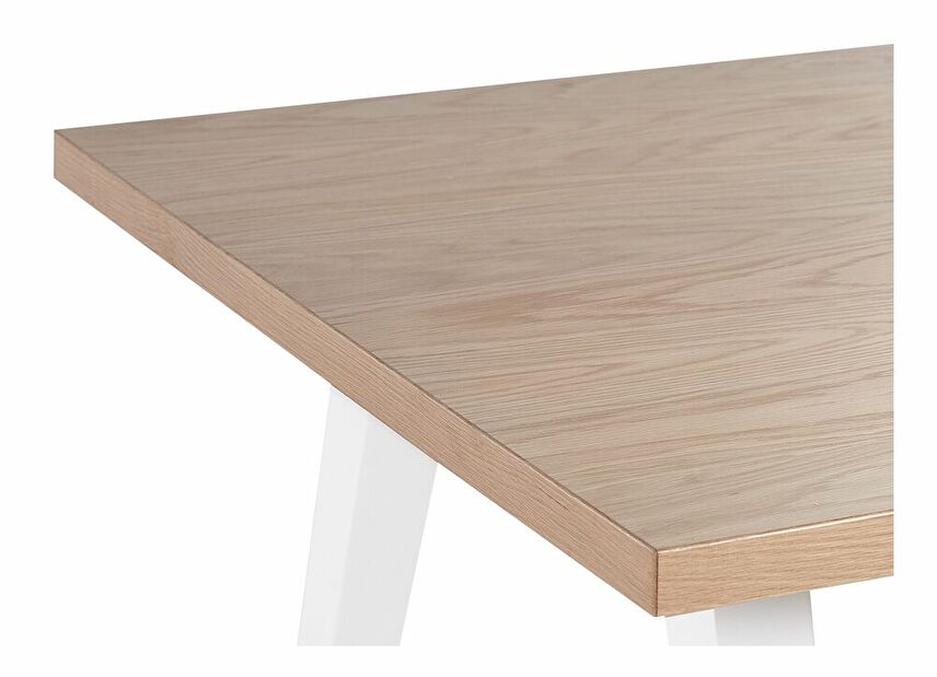 Jídelní stůl Lenza (světlé dřevo + bílá)