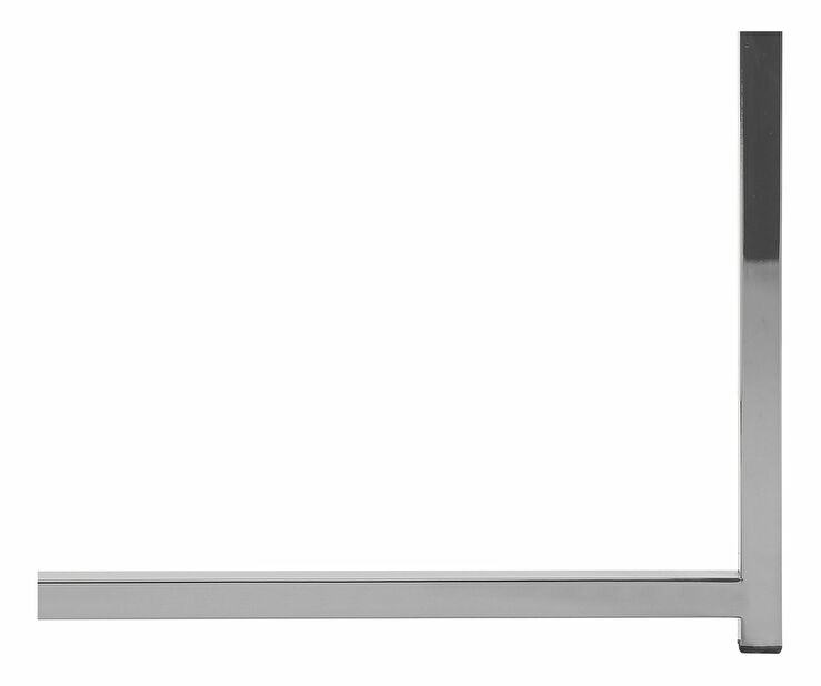 Konferenční stolek Qasim (bílá a stříbrná) (mramorový efekt) *výprodej