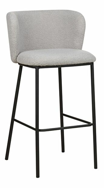 Set 2ks barových židlí Minik (šedé buklé)