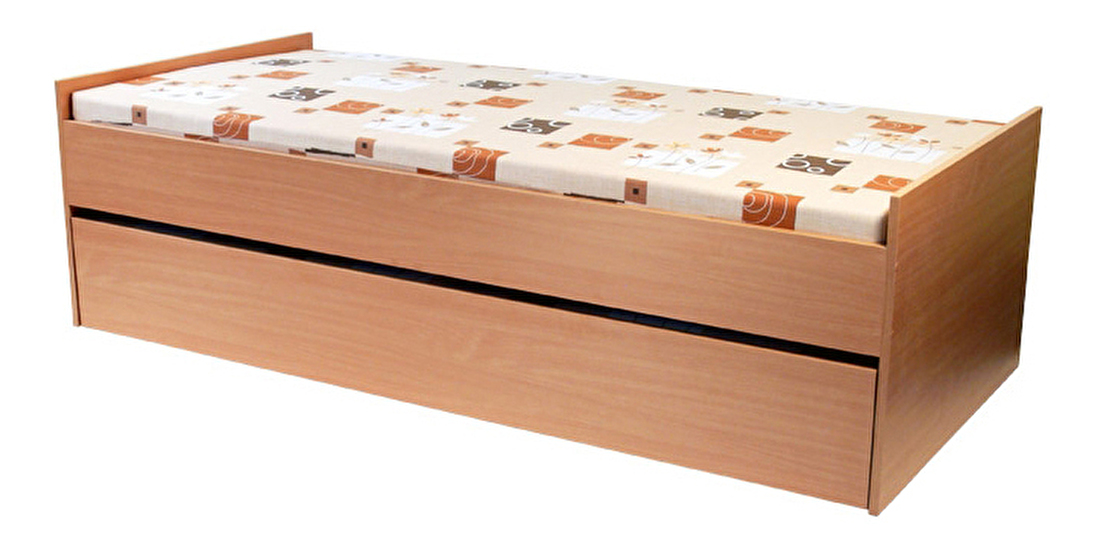 Rozkládací postel 90 cm Nichol (s molitanovými matracemi)